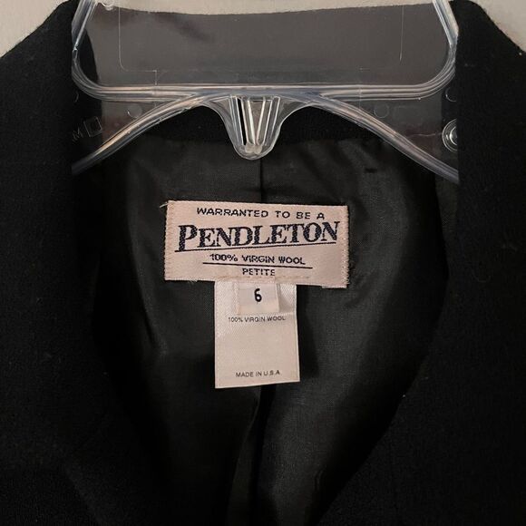 Pendleton | black virgin wool women’s blazer - Picture 2 of 12